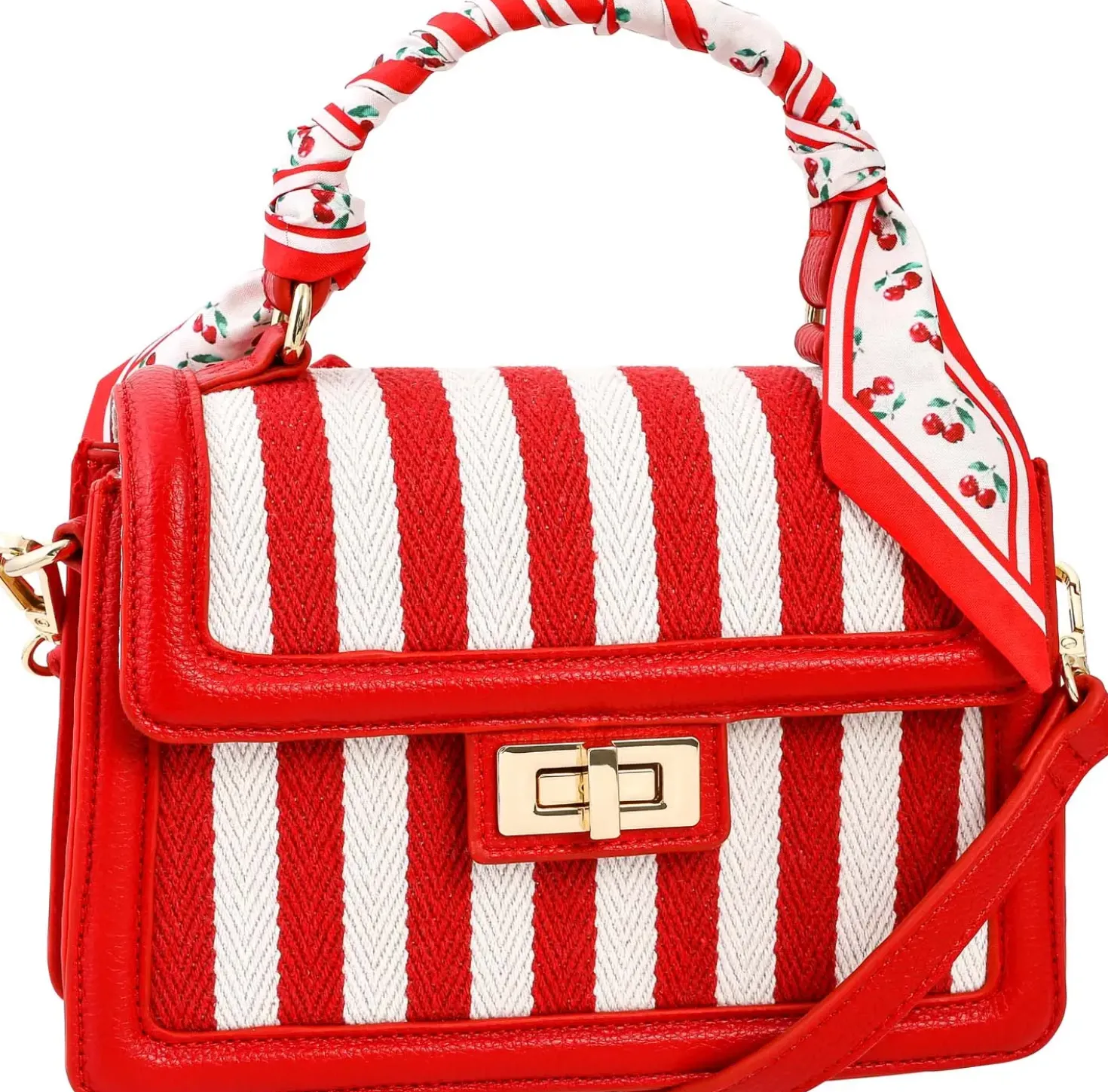 Tasche - Cherry Stripes