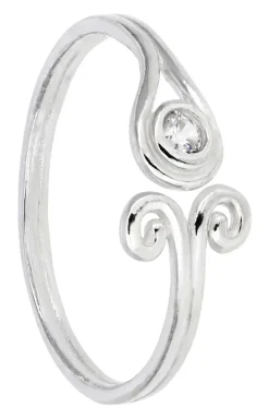 Zehenring - Zirconia Swirl