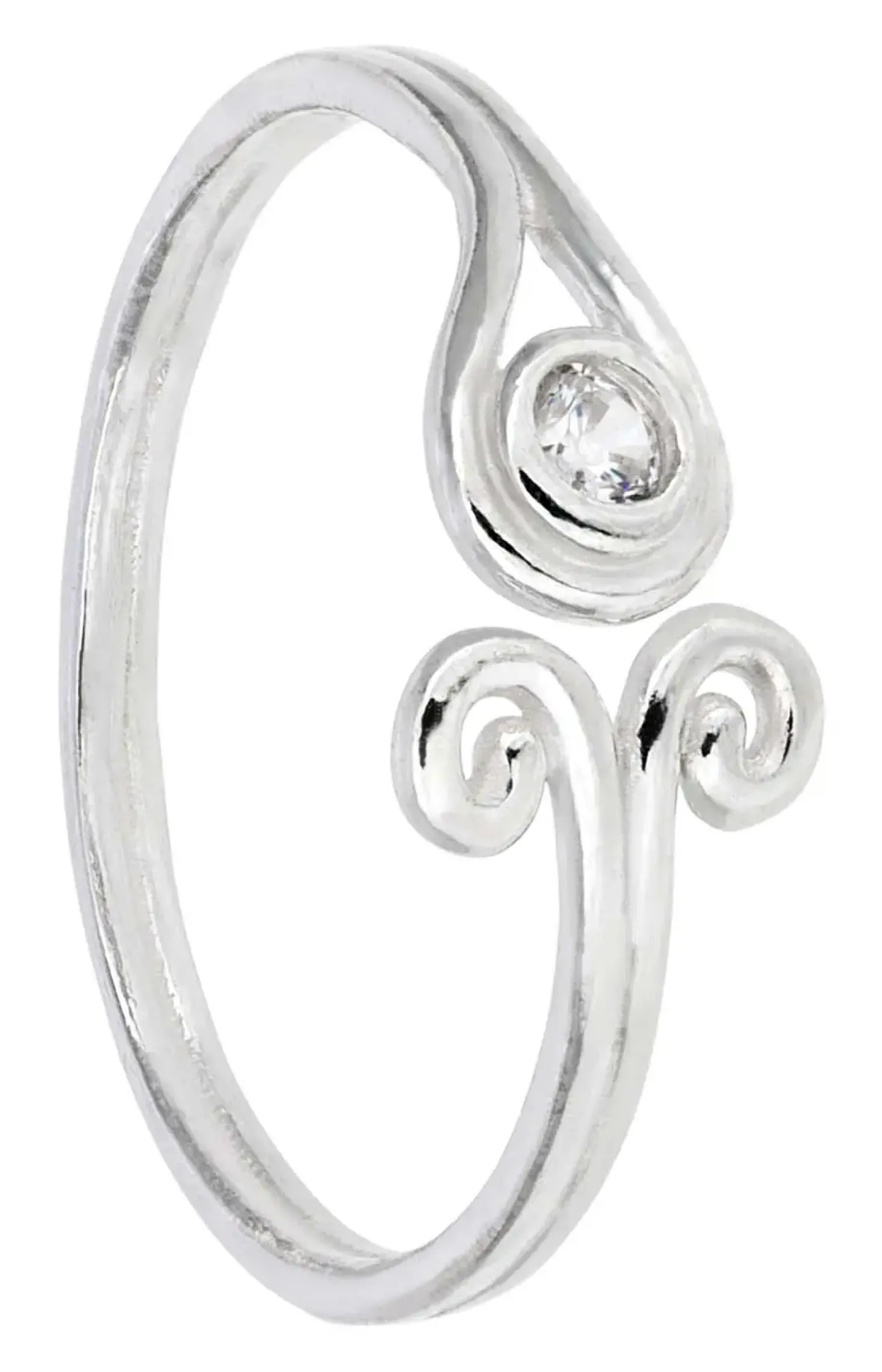 Zehenring - Zirconia Swirl
